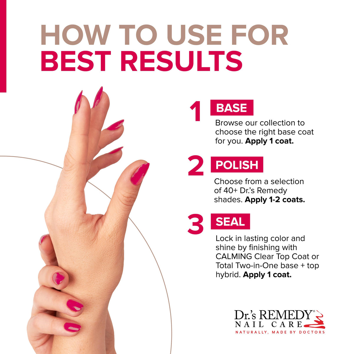 Dr.'s Remedy glossy texture close-up highlighting brilliant shine and hydration