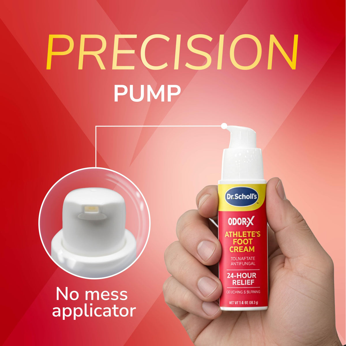 Dr. Scholl's label panel showing active and supportive ingredients