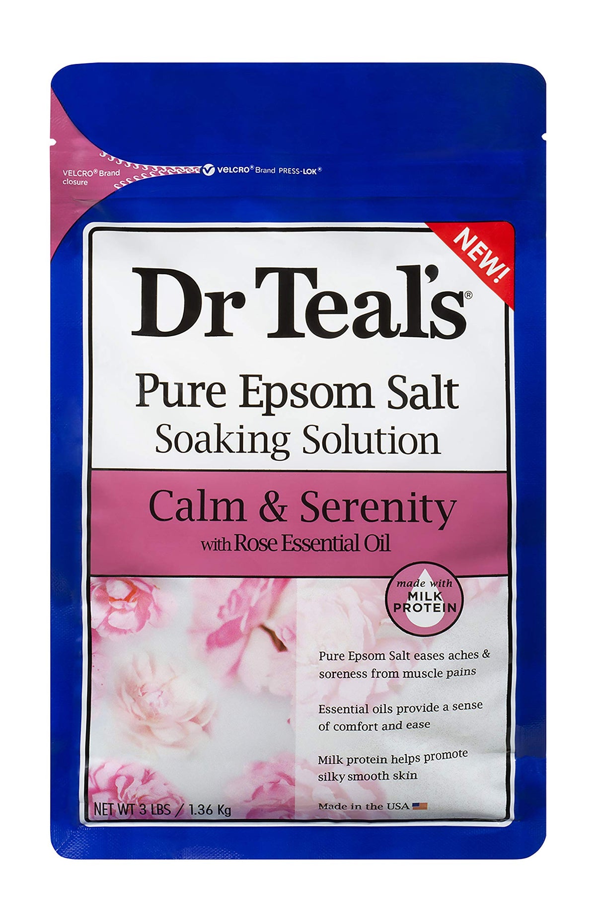 Dr.Teal's products staged in a tub scene conveying a relaxing at-home soak