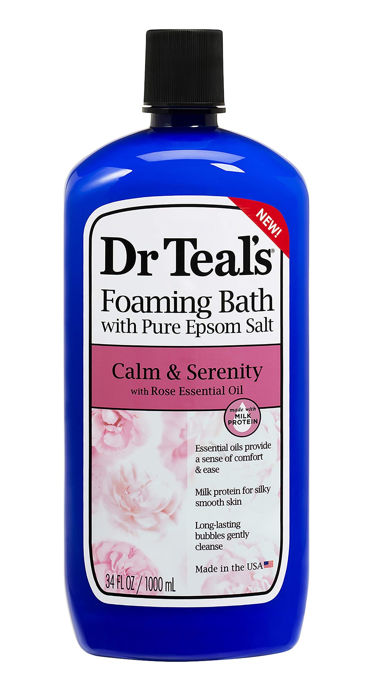 Dr.Teal's Epsom salt granules close-up highlighting smooth milk protein texture