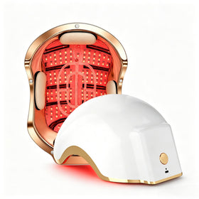 DRTHEORY helmet front view showing full-coverage diodes and comfortable fit benefit