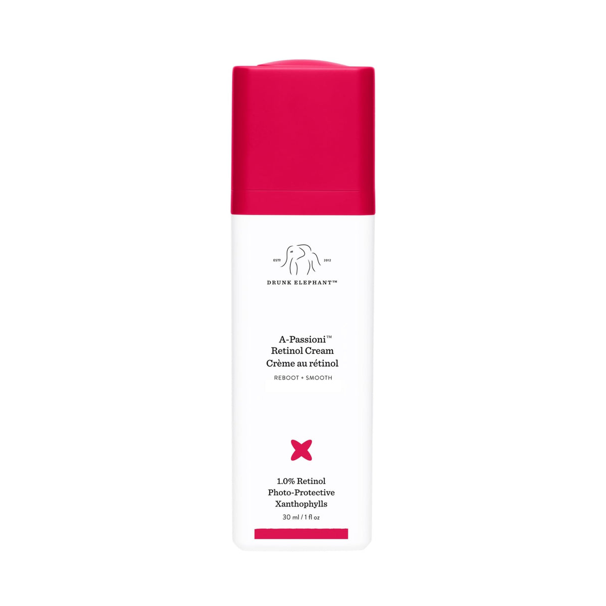 Drunk Elephant front packaging showing clean clinical 1% retinol benefits