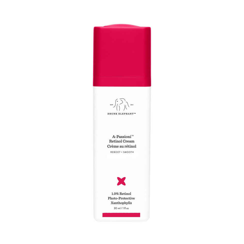 Drunk Elephant front packaging showing clean clinical 1% retinol benefits