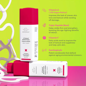 Drunk Elephant close-up peptides and Vitamin F ingredients for firmer skin