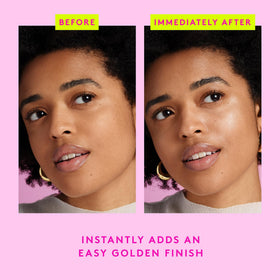 Drunk Elephant dropper close-up dispensing golden drops for precise, buildable application