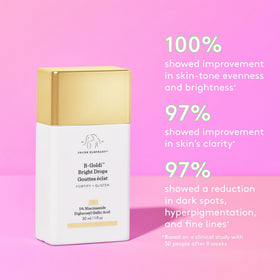 Drunk Elephant texture spread on skin showing smooth, non-glittering luminous finish