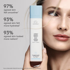 Drunk Elephant serum on hand demonstrating spreadability and instant hydrating finish