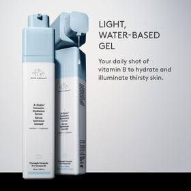 Drunk Elephant texture closeup on pump showing gel serum consistency for fast absorption