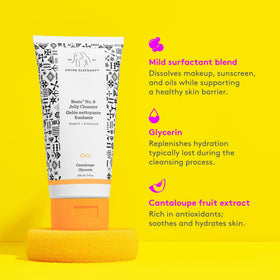 Drunk Elephant travel-size bottle in hand illustrating compact size and portability benefit