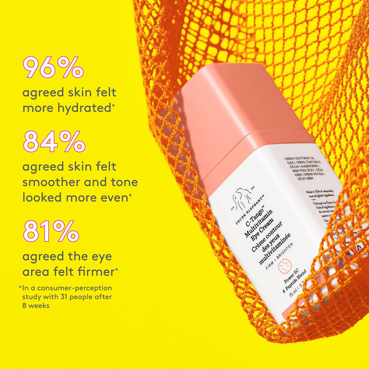 Drunk Elephant texture closeup highlighting creamy consistency and fast absorption benefit