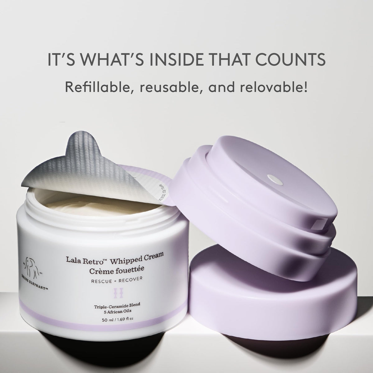 Drunk Elephant cream being dabbed on skin, shows fast absorption and hydration
