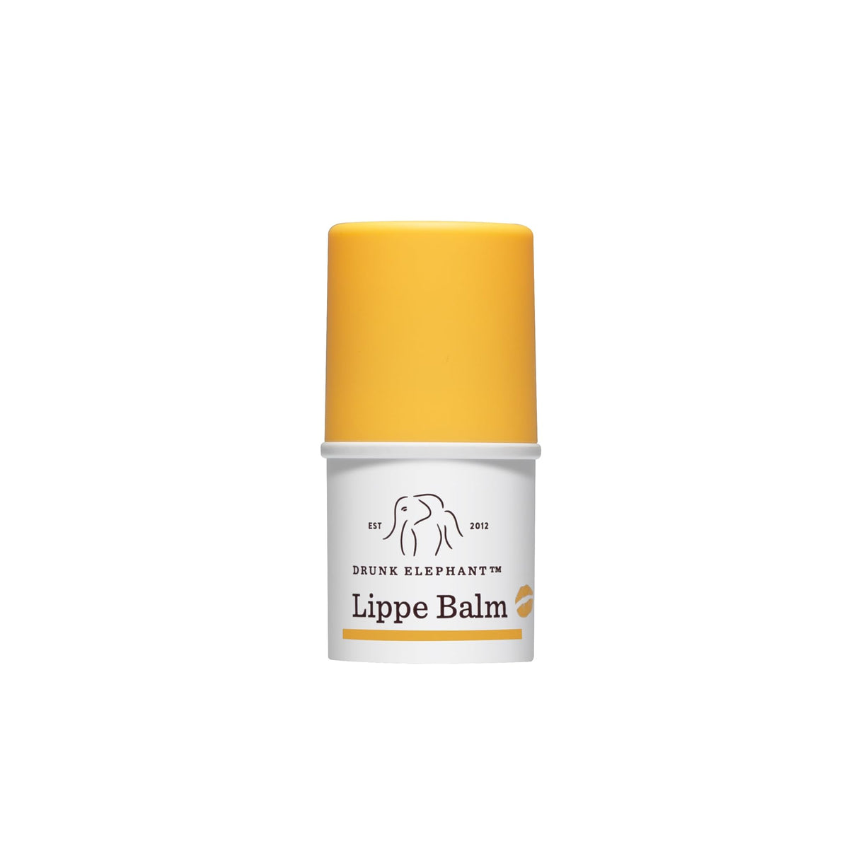 Drunk Elephant Lippe Balm front view showing compact tube and nourishing finish