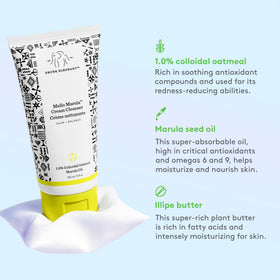 Drunk Elephant cleanser staged in bathroom for calming daily routine