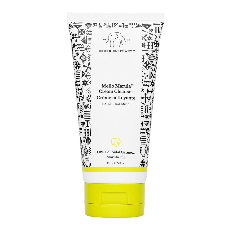 Drunk Elephant front packaging showing cleanser and soothing benefits