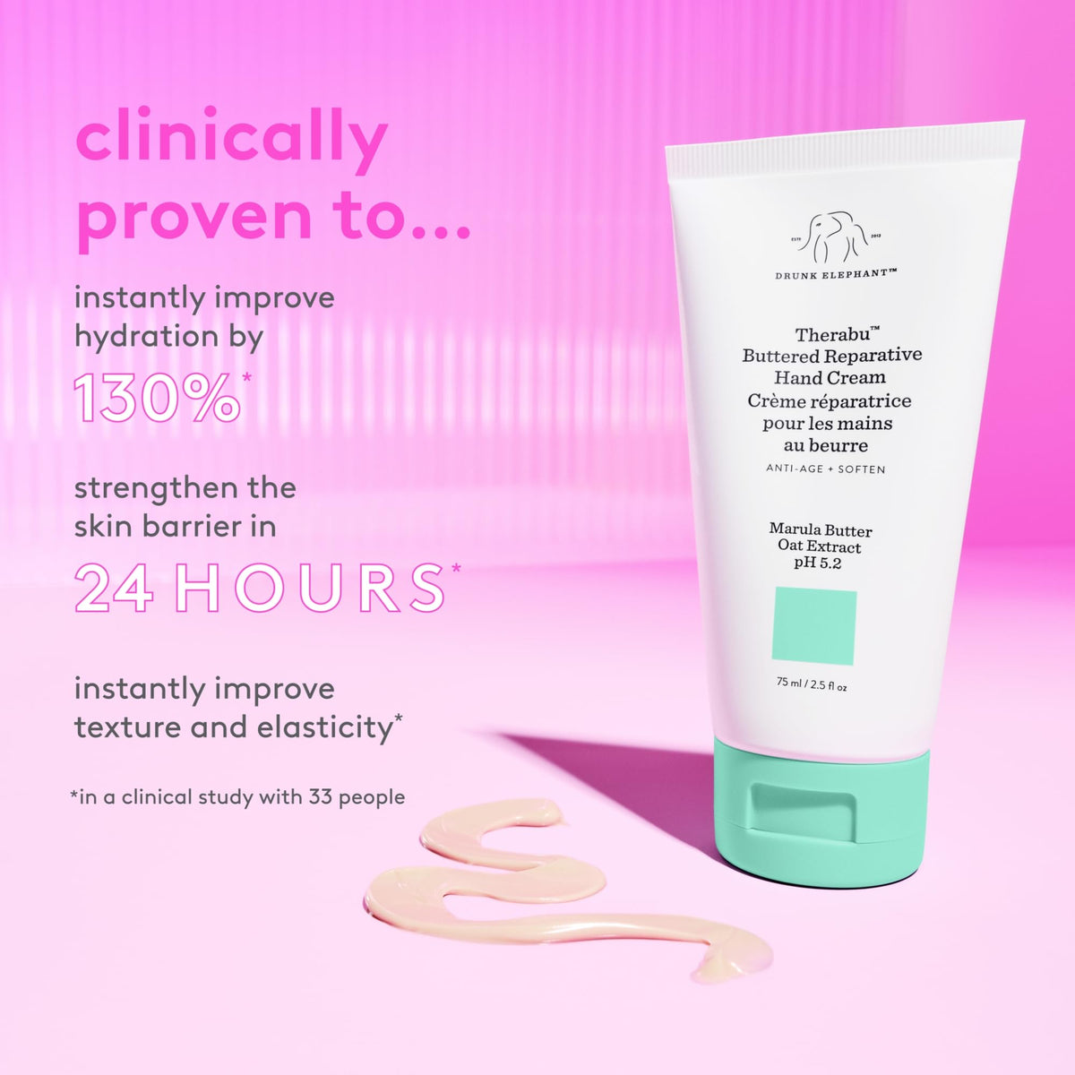 Drunk Elephant marula butter visual with spoon, highlights antioxidant-rich emollient