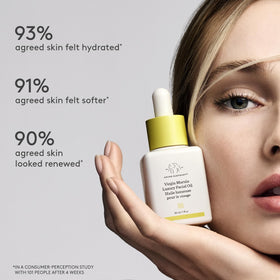 Drunk Elephant dropper dispensing oil illustrating precise application benefit