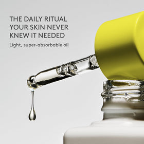 Drunk Elephant oil texture close-up showing lightweight absorption benefit