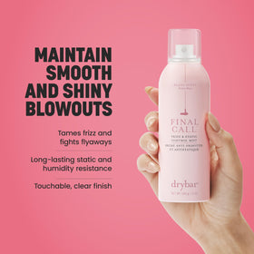 Drybar mist texture close-up demonstrating lightweight, non-stiff finish
