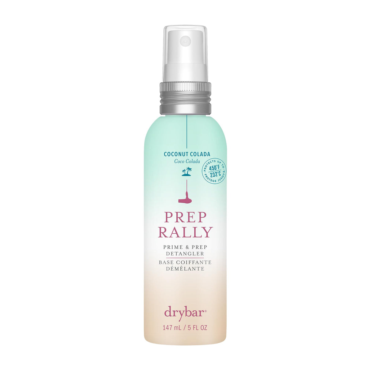 Drybar full-size bottle front showing product and branding, easy identification