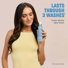 Drybar Liquid Glass used during blow-dry for heat-activated frizz control