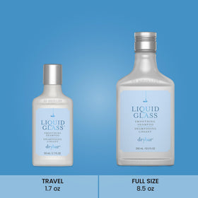 Drybar bottle with scent strips representing Blanc fragrance notes