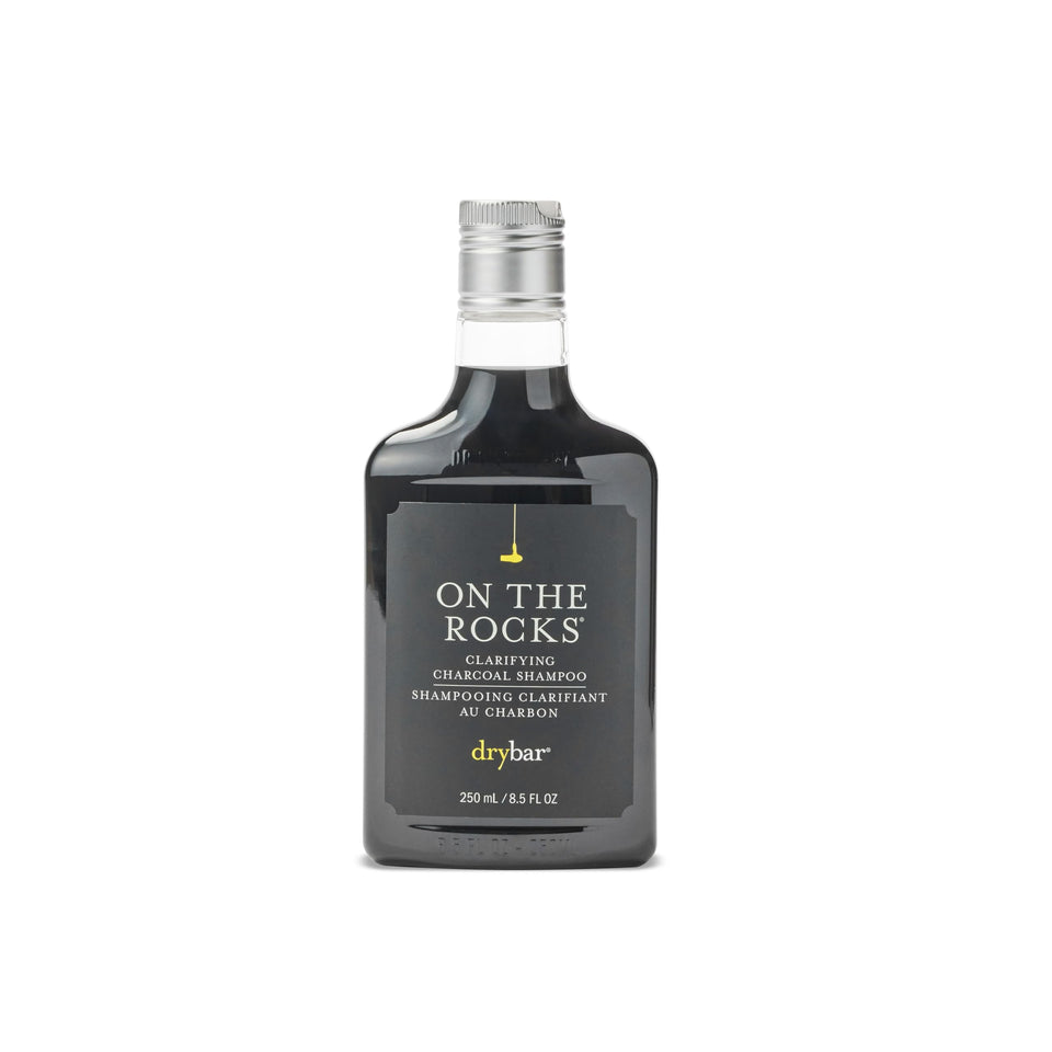 Drybar on the Rocks front bottle showing product and branding benefit clarity