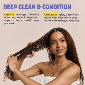 Drybar on the Rocks shampoo in shower being applied to scalp for refreshed feeling