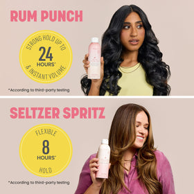 Drybar bottle inside travel bag ready for on-the-go styling