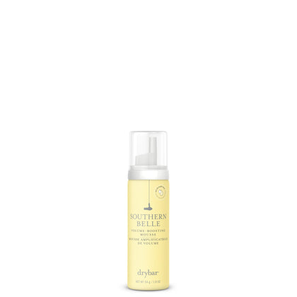 drybar can front view showing branding and compact travel size for portability