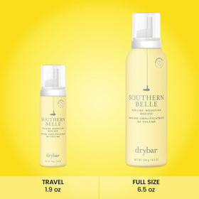 drybar mousse on bathroom vanity in lifestyle scene conveying salon results at home