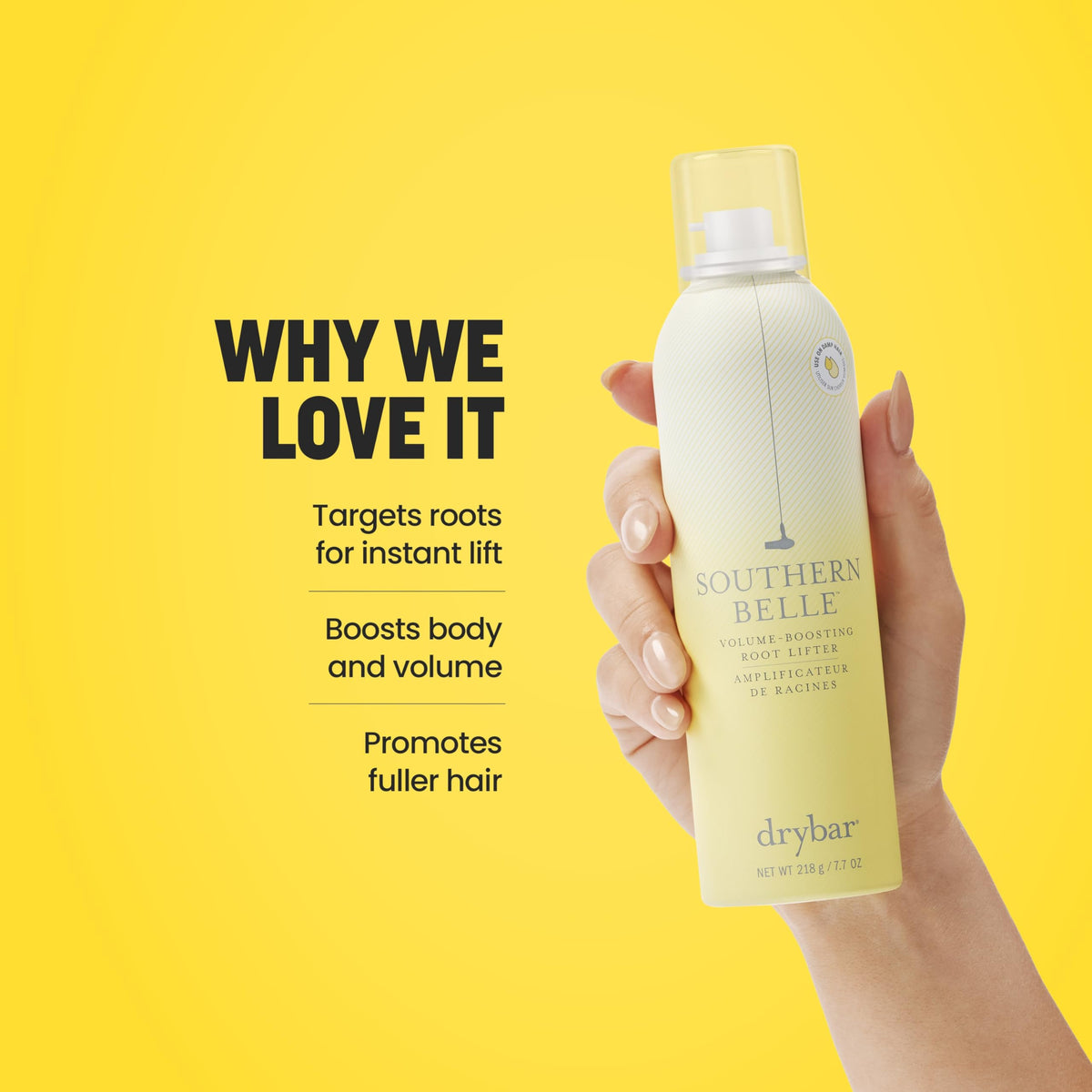 Drybar Southern Belle texture close-up highlighting lightweight, non-greasy formula