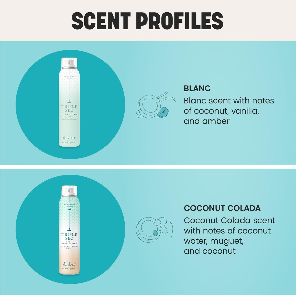 Drybar Triple Sec on bathroom vanity for salon-fragrance at home