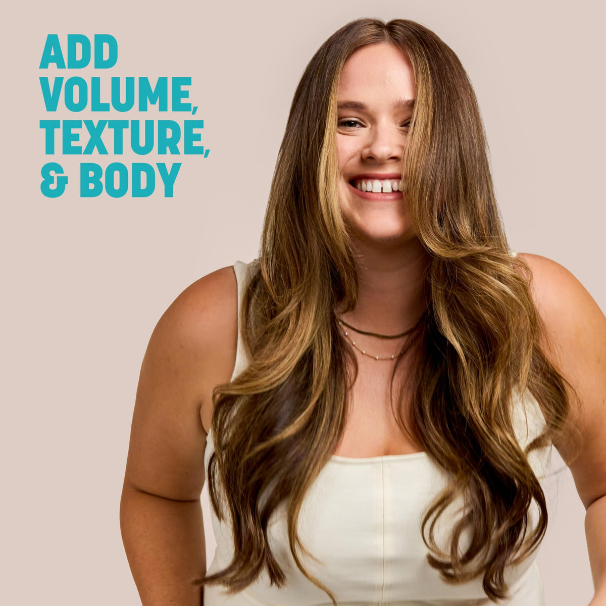Drybar Triple Sec styled tousled hair on model showing natural lifted finish