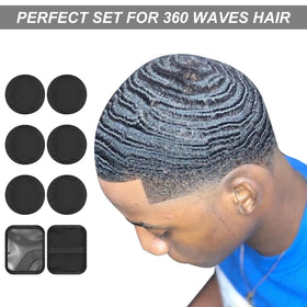 Drydiet patch worn under a durag showing crown compression for improved wave consistency