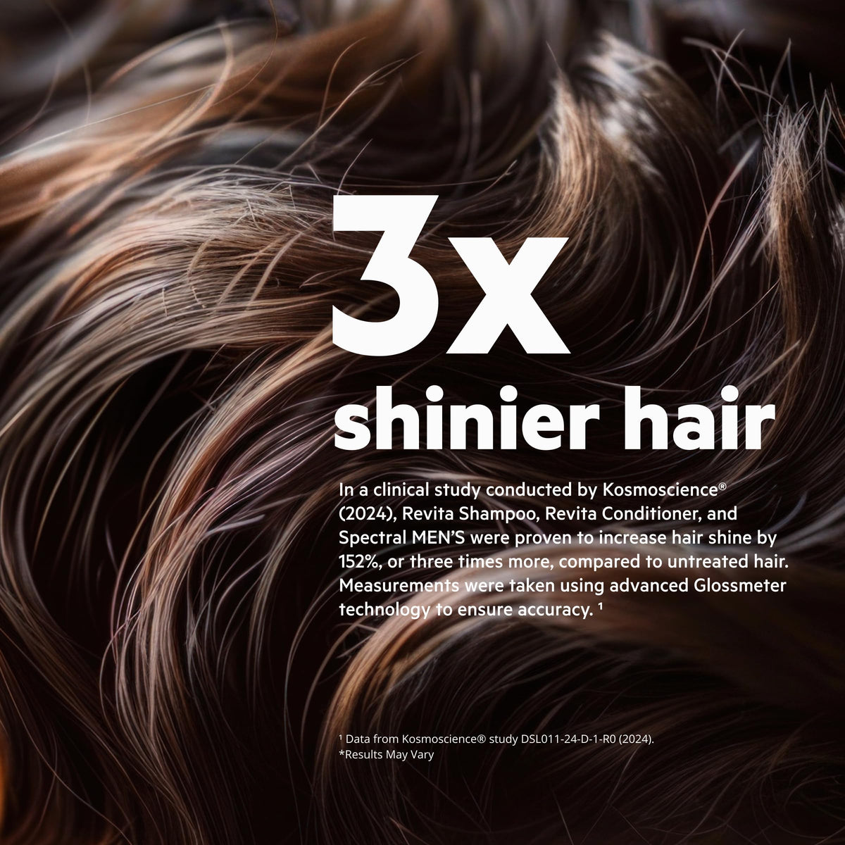 DS Laboratories before and after hair shot showing smoother, fuller-looking strands