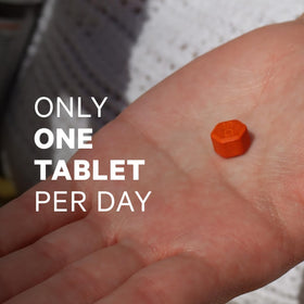 DS Laboratories open bottle with tablets inside illustrating month supply and readiness