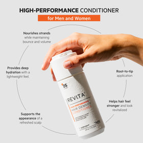 DS Laboratories conditioner pouring to display lightweight texture and easy rinse