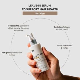 DS Laboratories applying serum to scalp showing targeted coverage benefit