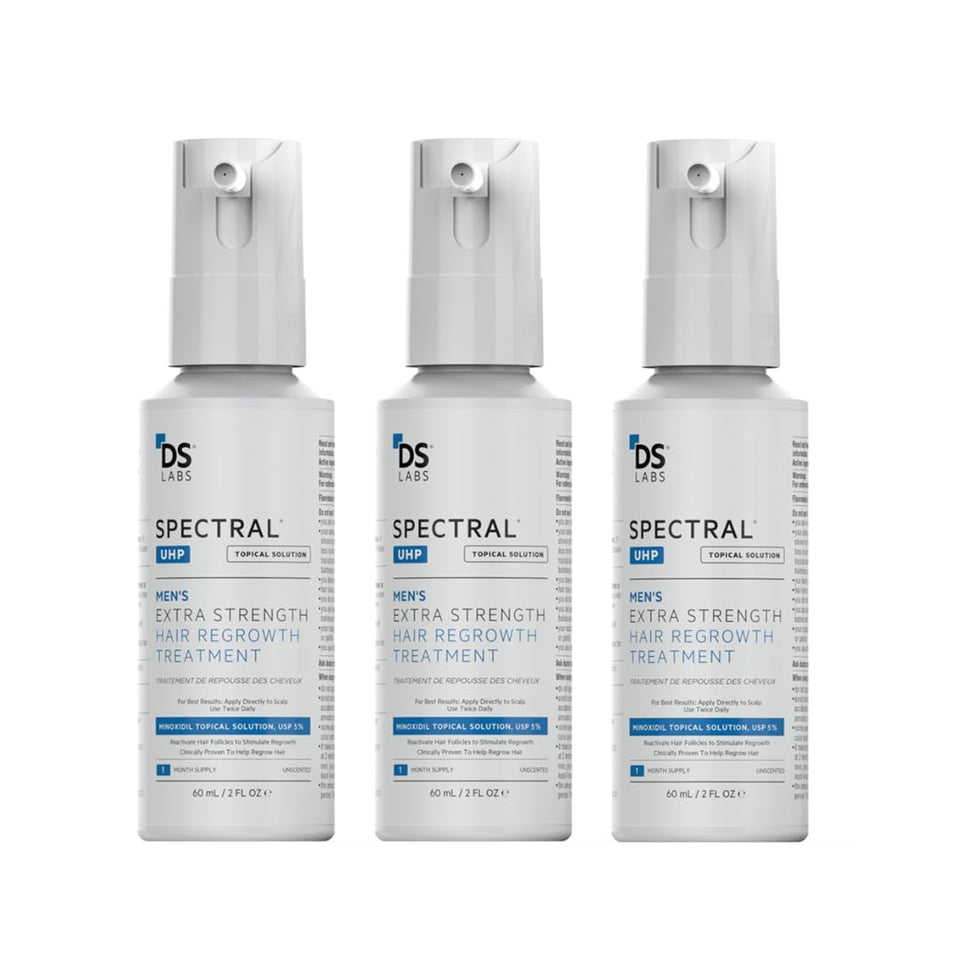 DS Laboratories front packaging of Spectral.UHP spray showing bottle and branding for targeted crown use