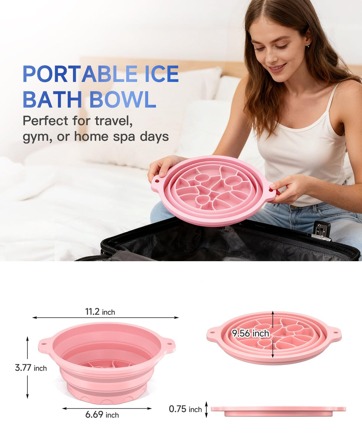 Dtuoen frozen ice cubes in tray, ready for cold therapy
