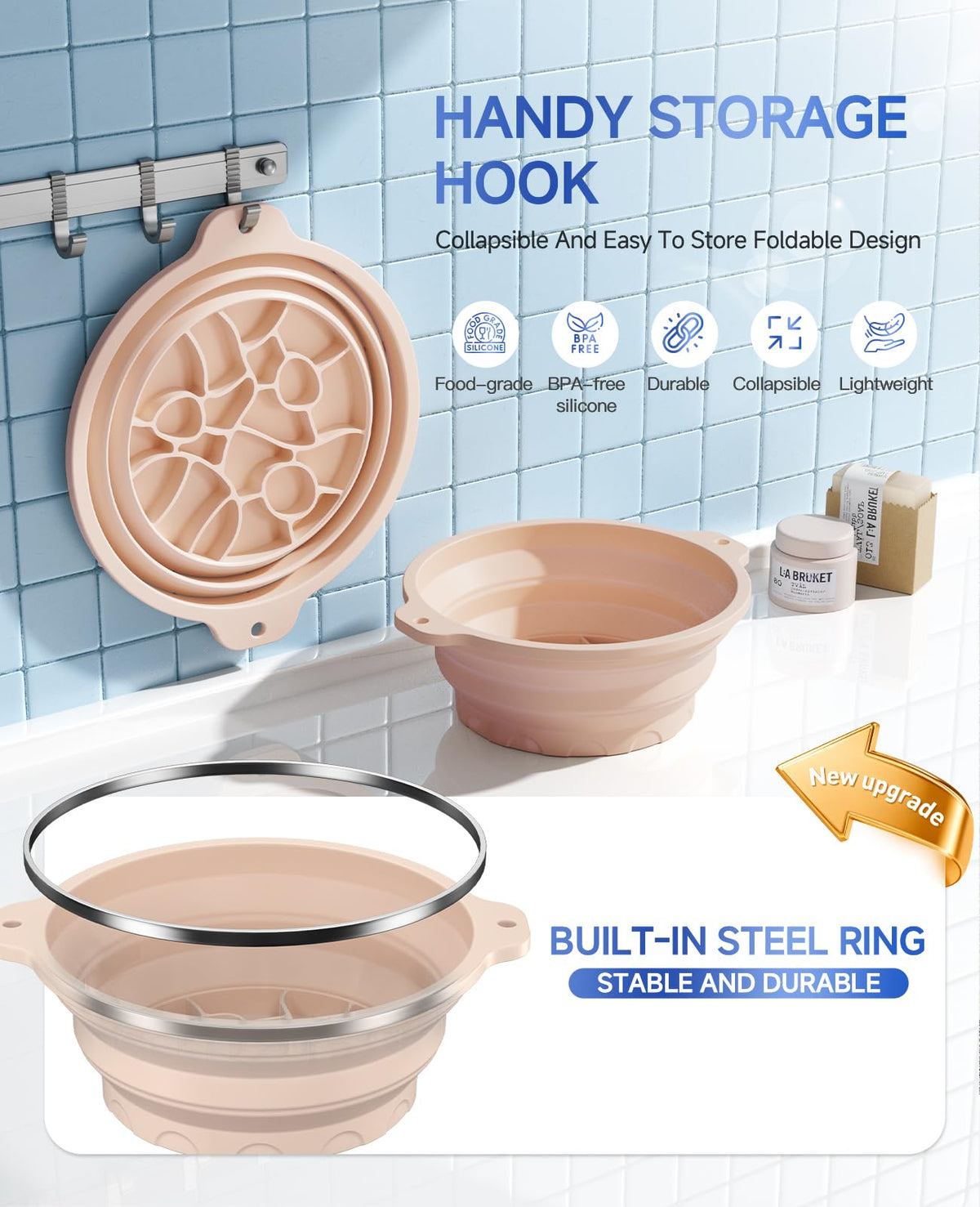Dtuoen face bowl closeup of soft silicone rim for comfortable seal