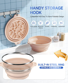 Dtuoen face bowl closeup of soft silicone rim for comfortable seal