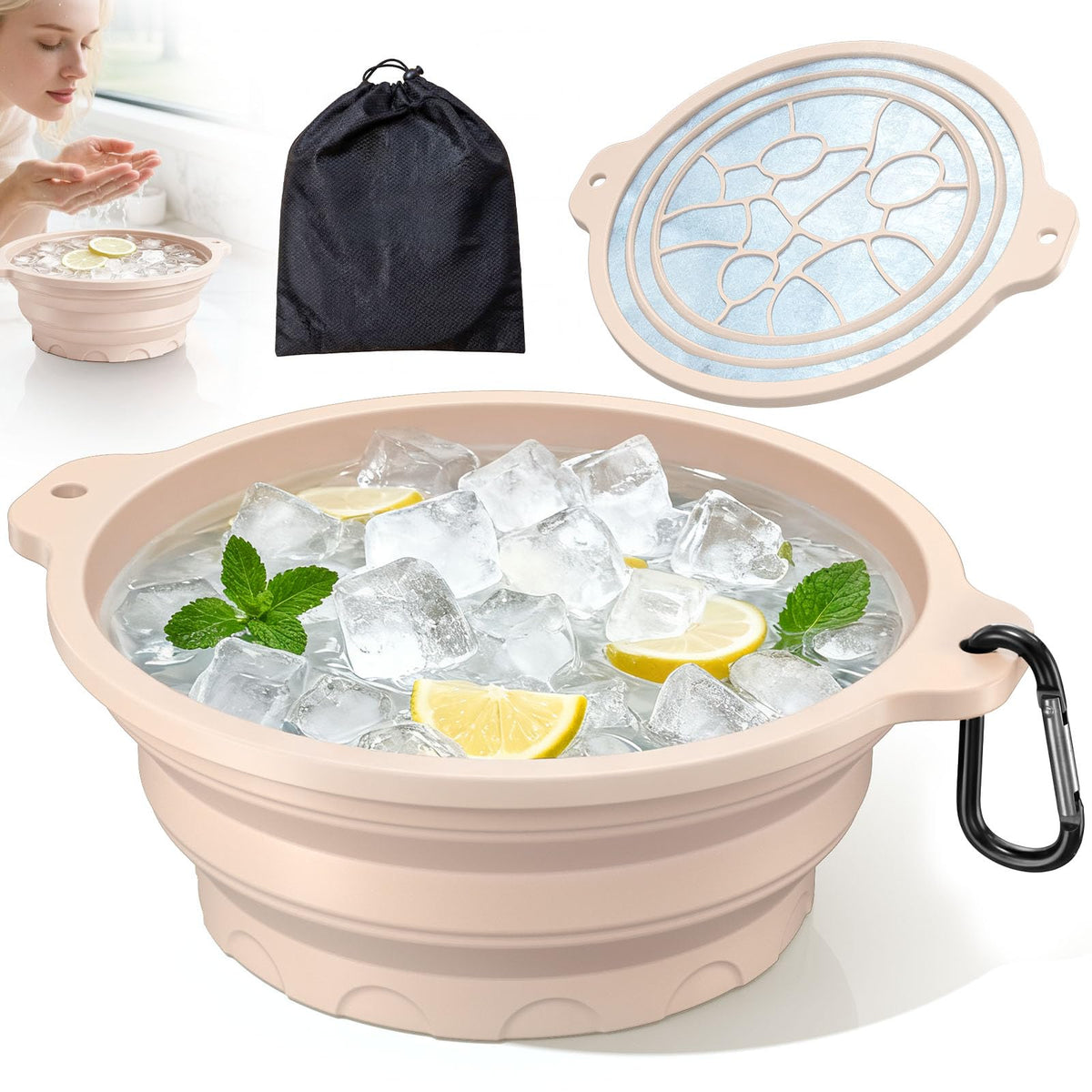 Dtuoen face bowl front view showing neat design and easy-to-use cooling