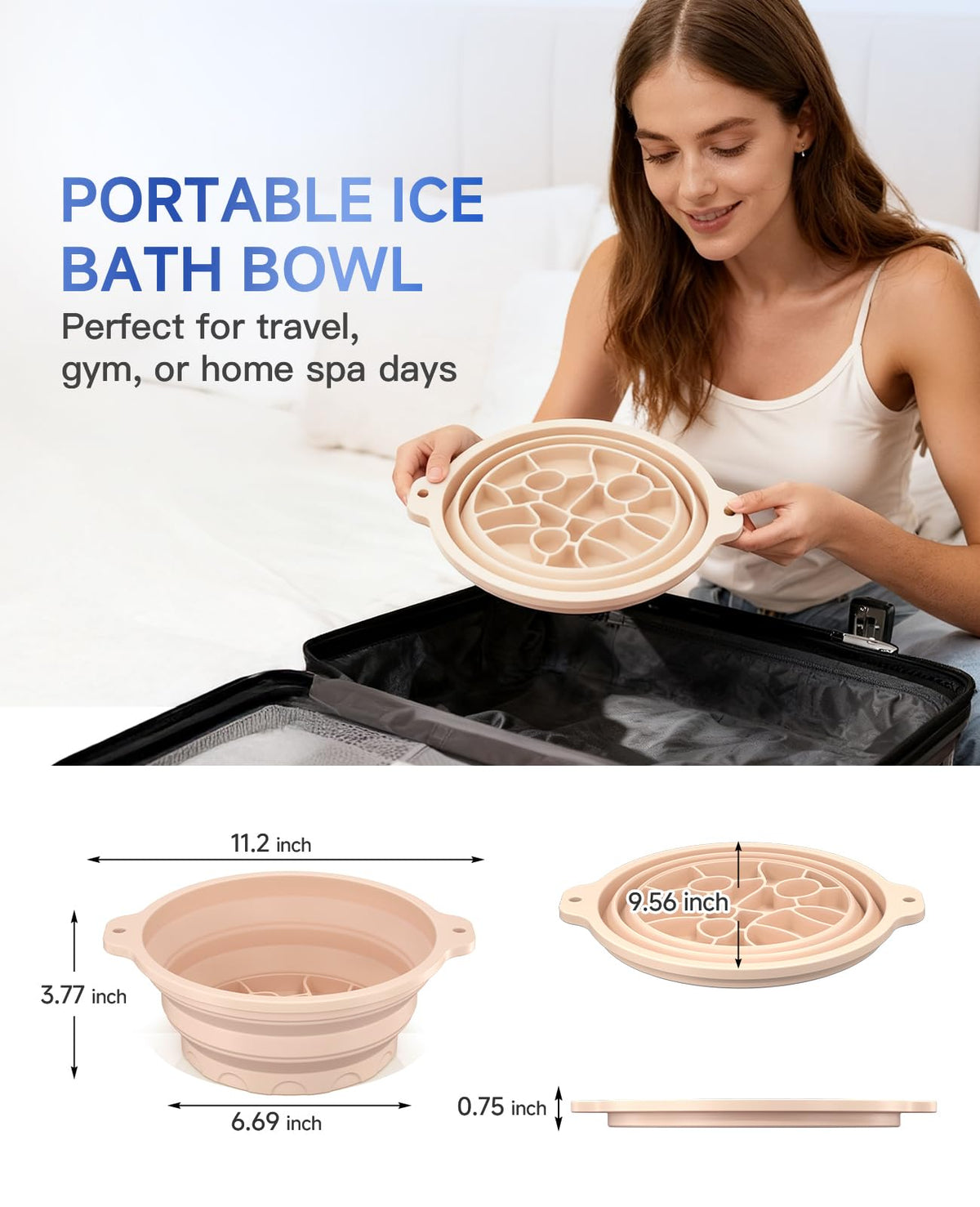 Dtuoen face bowl packaged ready for travel, compact and protective