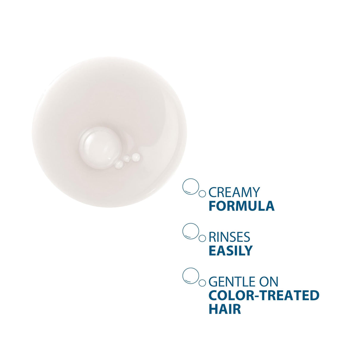 Ducray Anaphase+ cream texture close-up showing creamy lather benefit