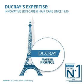 Ducray inside travel pouch illustrating portability advantage