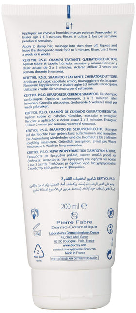 Ducray Kertyol P.S.O. pump and cap detail emphasizing easy dispensing and controlled usage