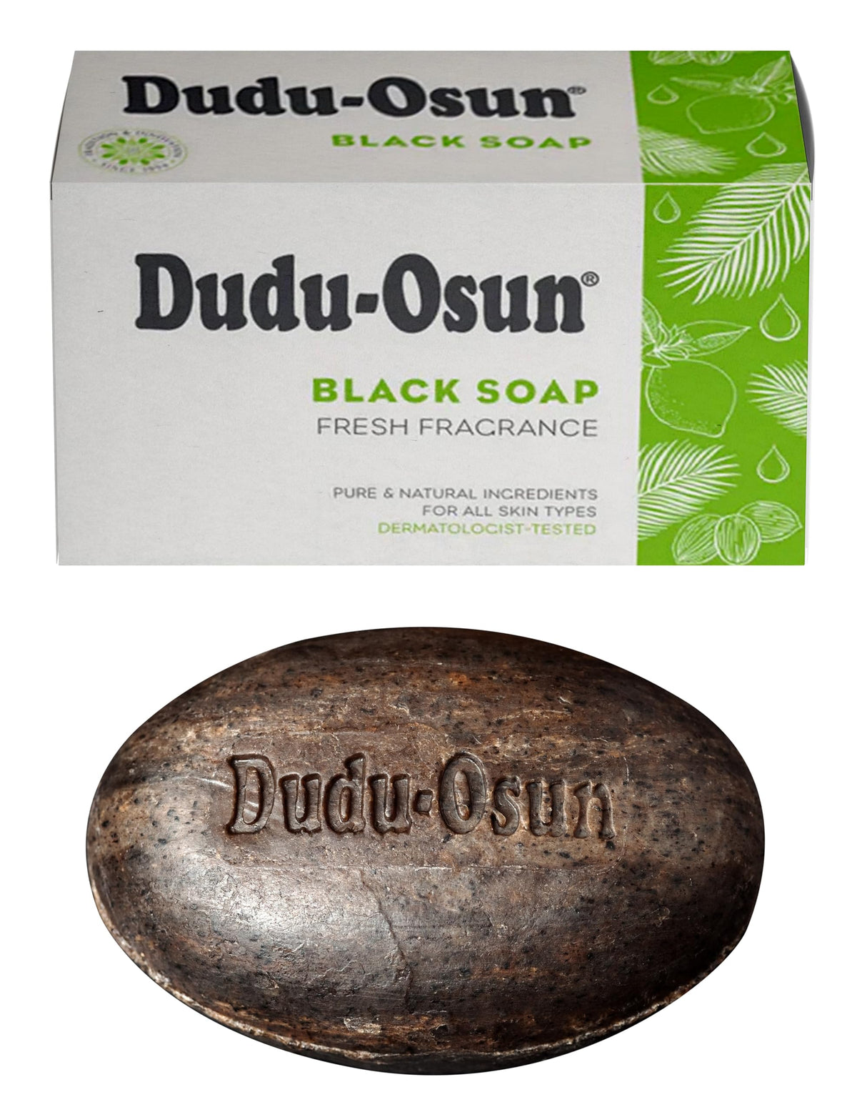Dudu-Osun close-up of bar texture highlighting natural ingredients and richness