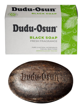 Dudu-Osun close-up of bar texture highlighting natural ingredients and richness