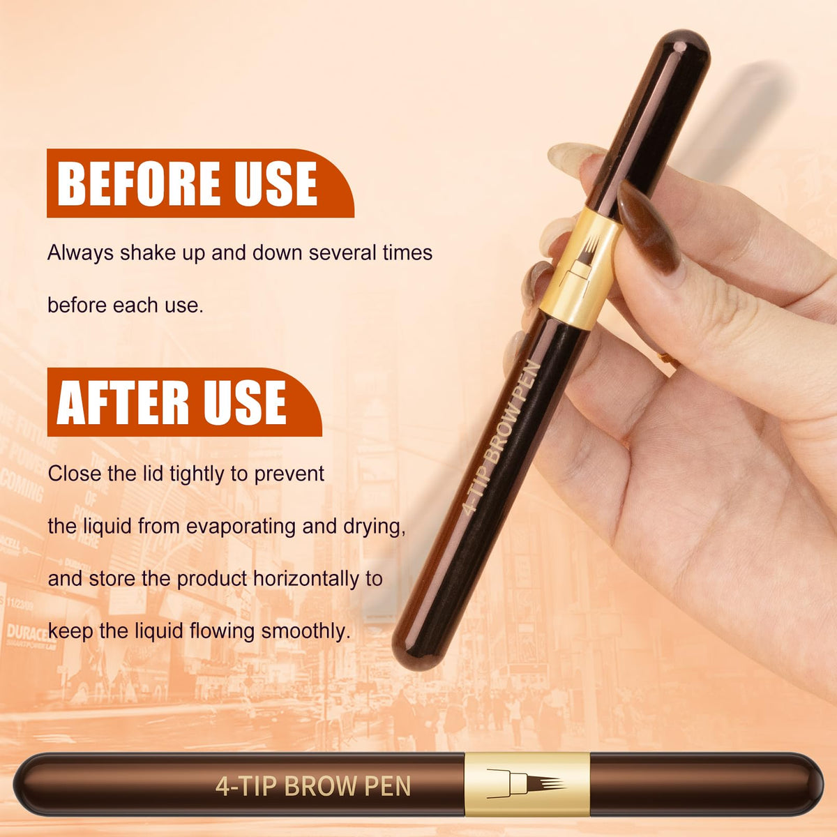 DUDUDU pen inside a compact makeup bag for convenient portability